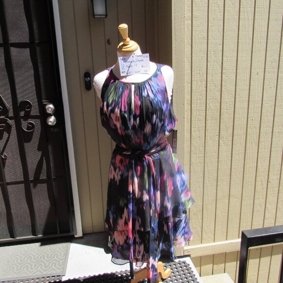 #363  NEW WOMEN'S CHIFFON STYLE SUMMER DRESS BY TAHARI  (SIZE 16) - Picture 2 of 5